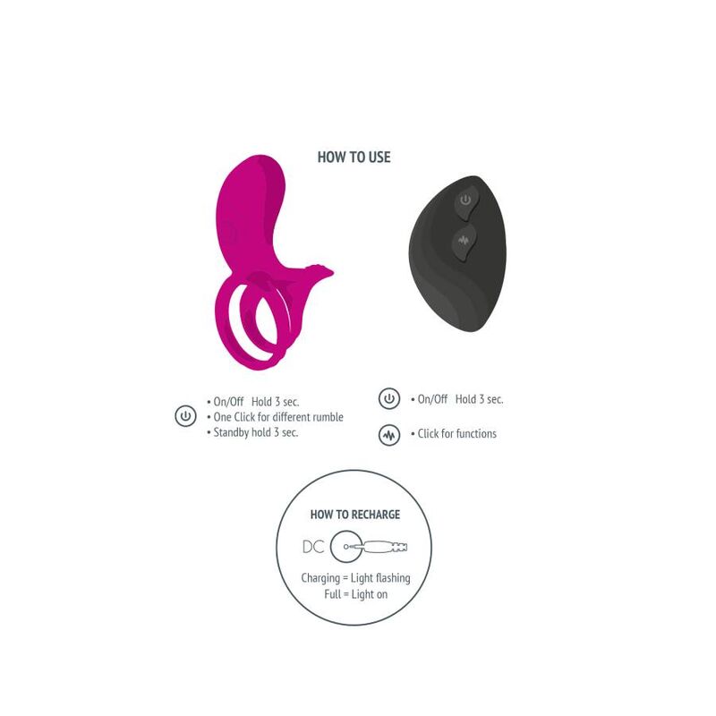 XOCOON - FUCHSIA VIBRATING RING FOR COUPLES