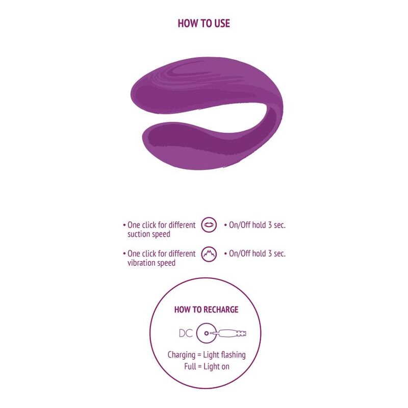 XOCOON - BOUND LOVE VIBRATOR FOR COUPLES PURPLE