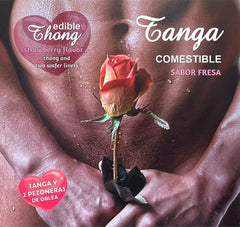 HOTFLOWERS - THONG + 2 NIPPLES STRAWBERRY WAFER MEN /es/pt/en/fr/it/