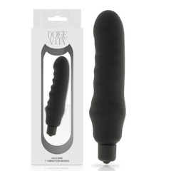 DOLCE VITA - GENIUS BLACK SILICONE VIBRATOR