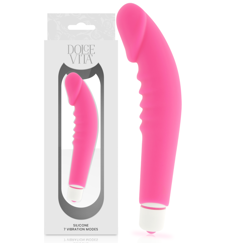 DOLCE VITA - REALISTIC PLEASURE VIBRADOR SILICONA ROSA