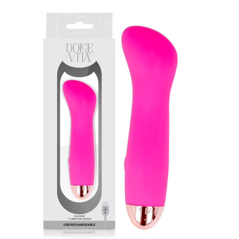 DOLCE VITA - VIBRADOR RECARGABLE ONE ROSA 7 VELOCIDADES