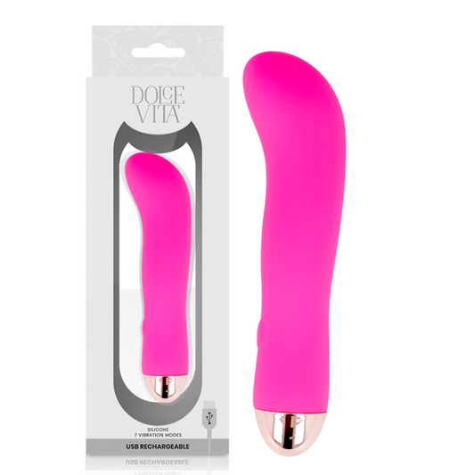 DOLCE VITA - TWO PINK 7 SPEEDS RECHARGEABLE VIBRATOR