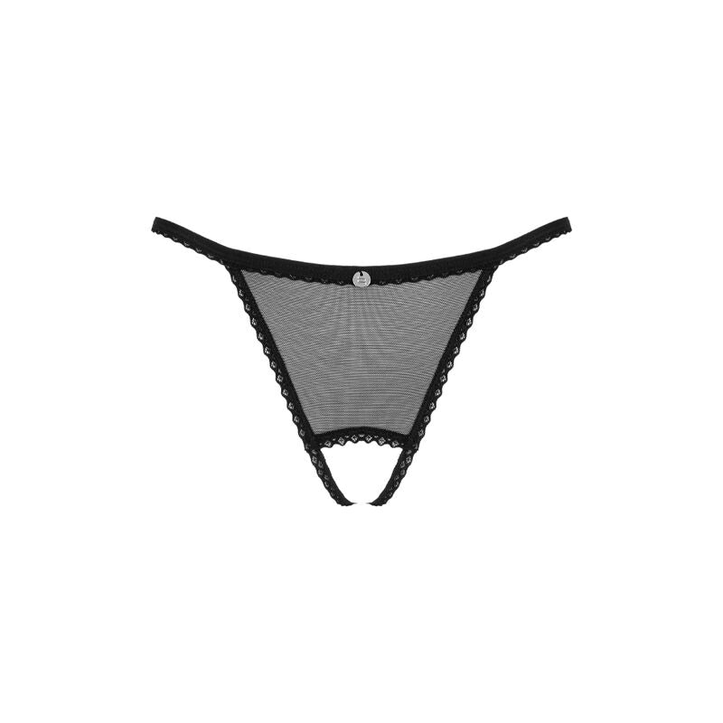 OBSESSIVE - CELIA NOIR CROTCHLESS TANGA XL/XXL