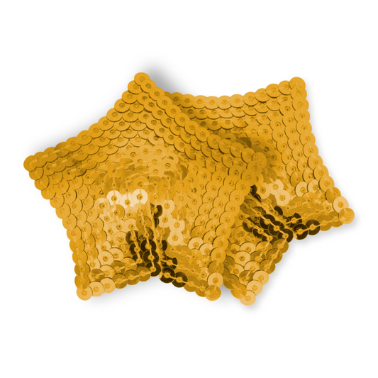 OHMAMA FETISH - GOLDEN SEQUIN STAR NIPPLE COVERS 