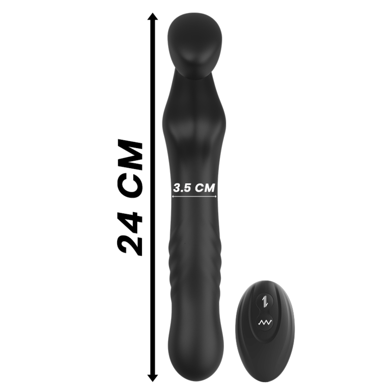 IBIZA - UP &amp; DOWN REMOTE CONTROL STRAPLESS VIBRATOR