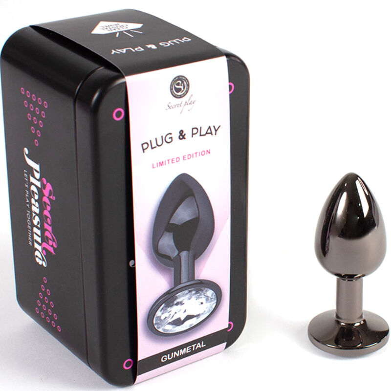 SECRETPLAY - GUNMETAL BUTT PLUG SIZE S 7 CM