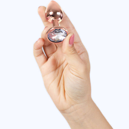 SECRETPLAY - METAL BUTT PLUG ROSE GOLD SIZE S 7 CM