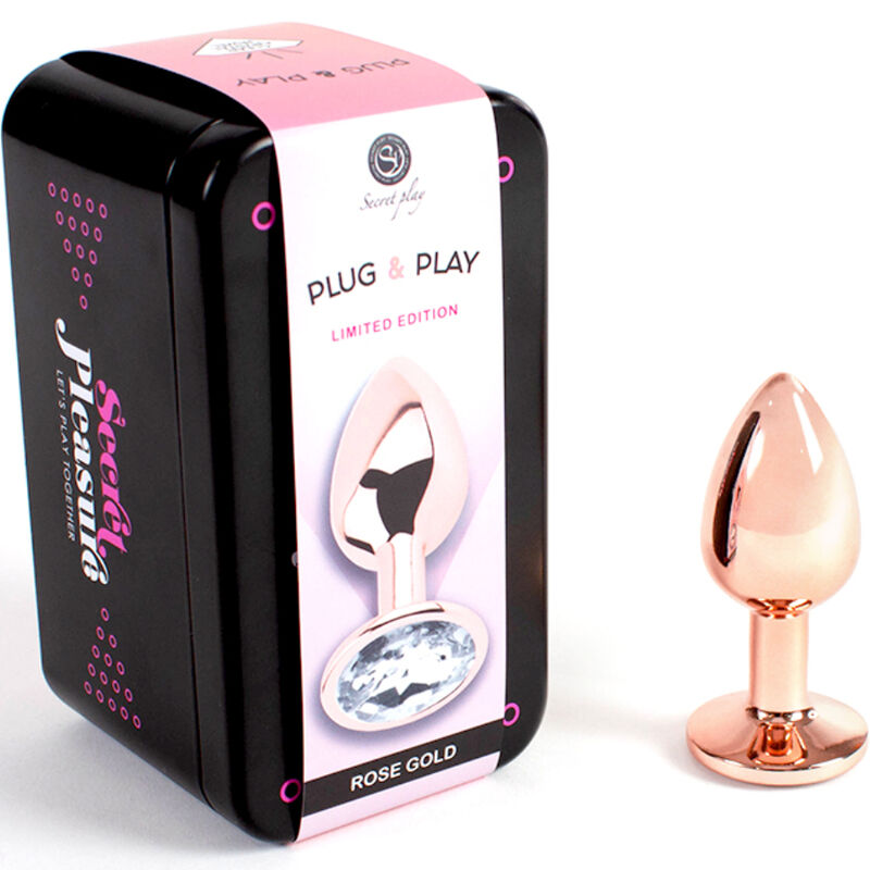 SECRETPLAY - METAL BUTT PLUG ROSE GOLD SIZE S 7 CM