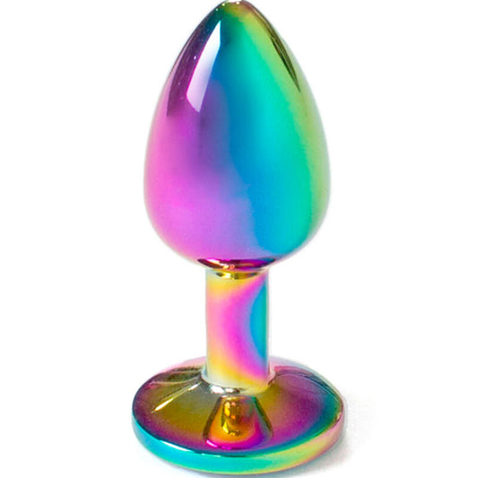 SECRETPLAY - METAL BUTT PLUG MULTICOLOR SIZE S 7 CM