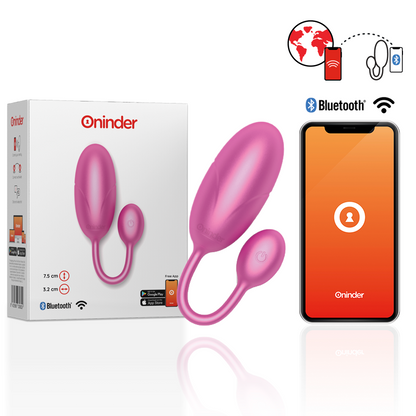 ONINDER - TOKYO VIBRATING EGG PINK 7.5 X 3.2 CM - FREE APP