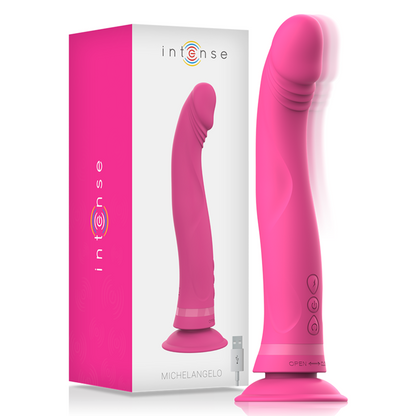 INTENSE - MICHELANGELO PINK SILICONE VIBRATING DILDO