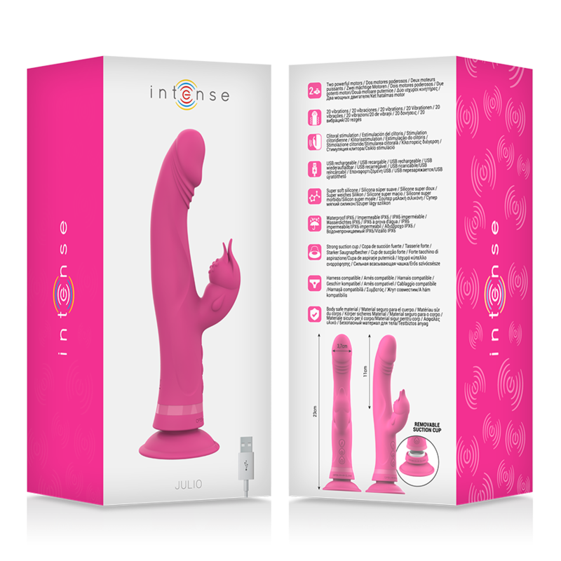 INTENSE - JULY VIBRATOR RABBIT SILICONE PINK