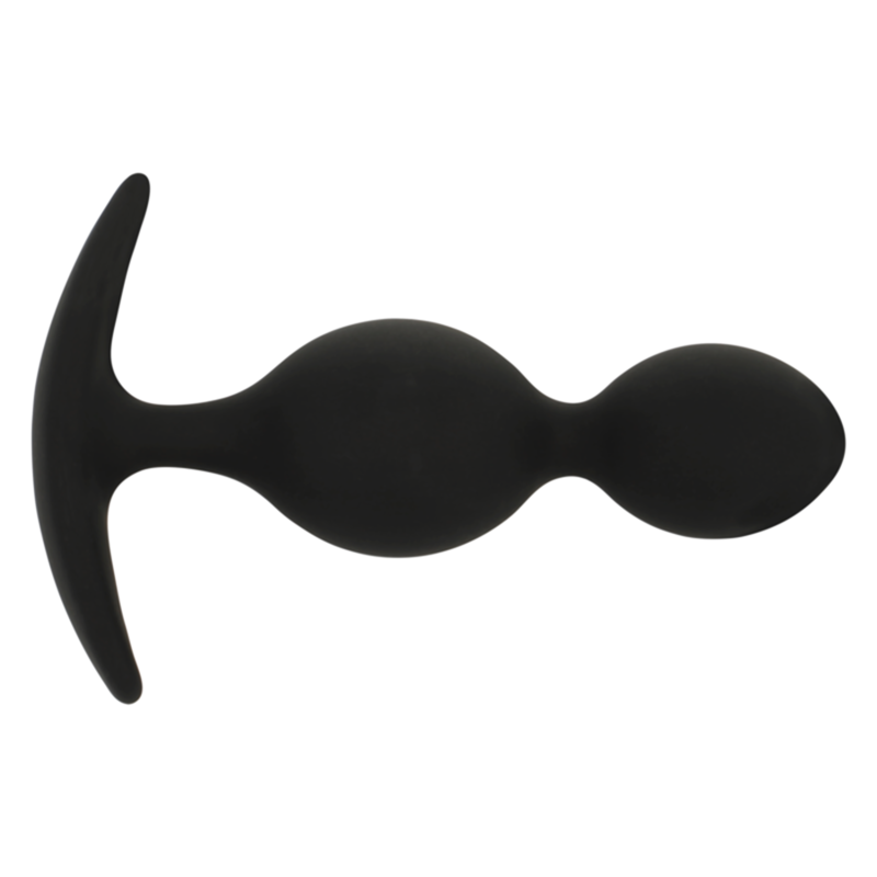 BLACK&amp;SILVER - ORSON SILICONE PLUG 2 ANAL WAVES 9 CM