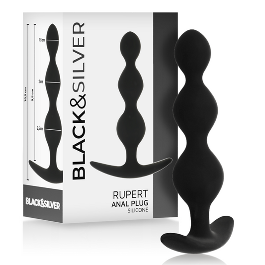 BLACK&amp;SILVER - RUPERT CHAIN ​​ANAL BALLS 10 CM