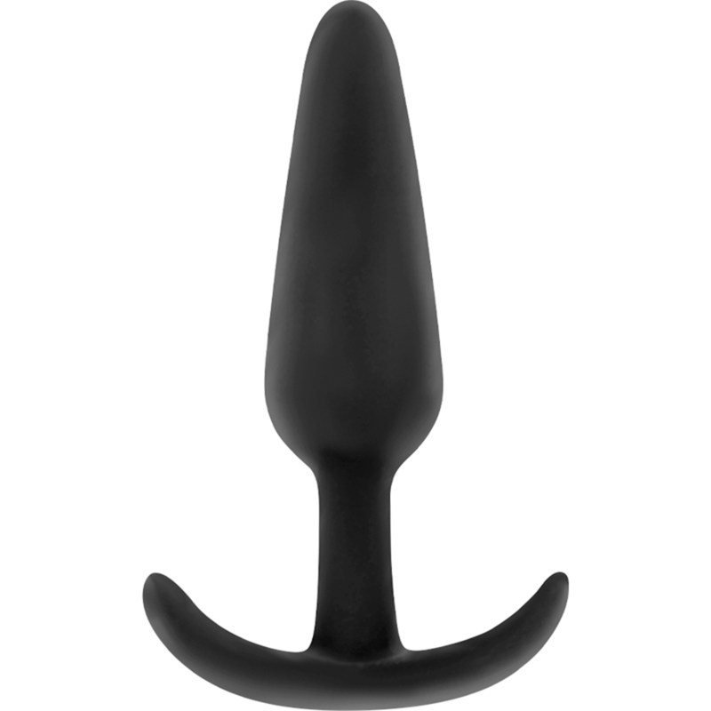 BLACK&amp;SILVER - HANSEL SILICONE ANAL PLUG WITH HANDLE SMALL