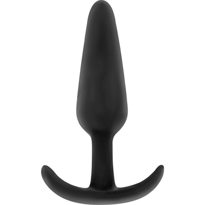 BLACK&amp;SILVER - KAEL SILICONE ANAL PLUG WITH MEDIUM HANDLE