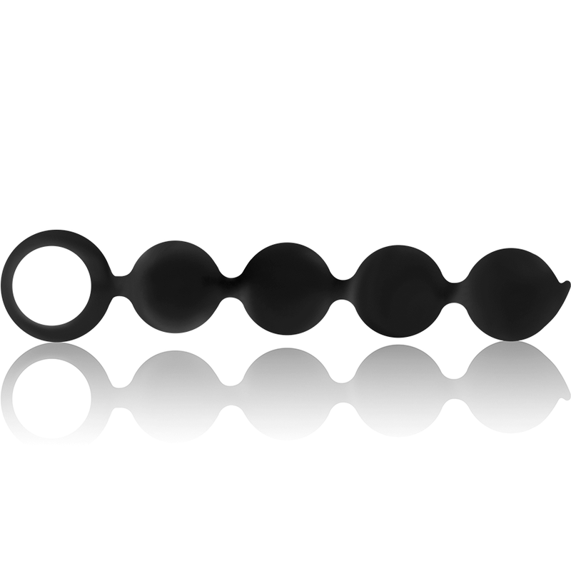 BLACK&amp;SILVER - LENNON ROSARIO ANAL 4 SILICONE SPHERES 15 CM