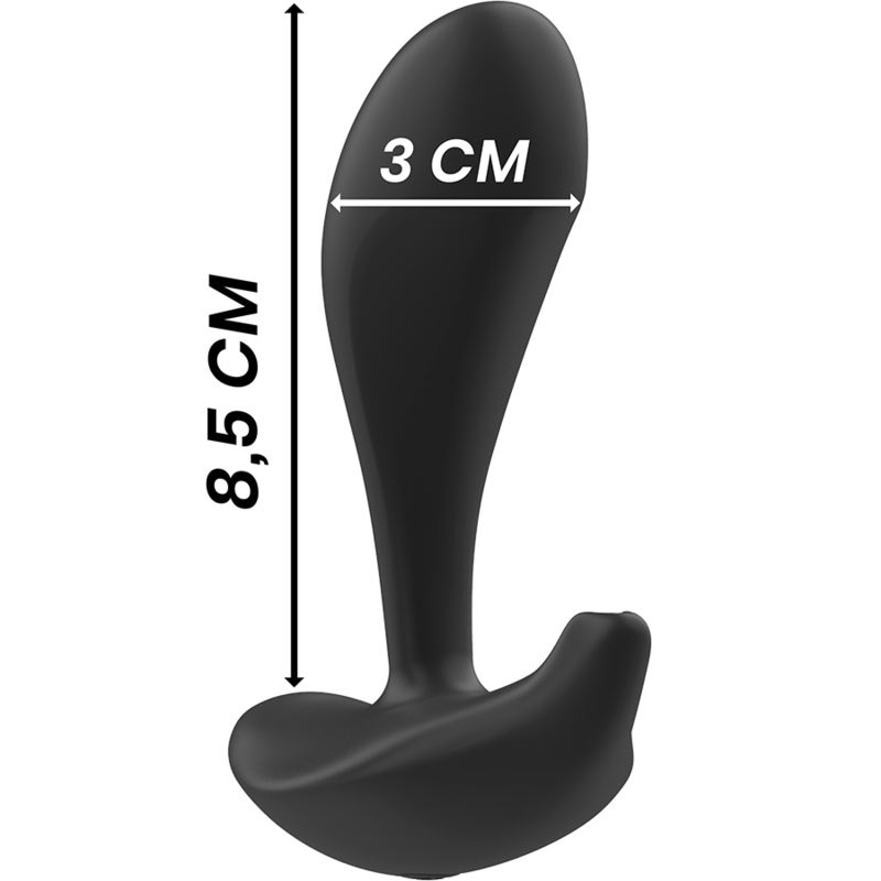 BLACK&amp;SILVER - DWAYNE ANAL PLUG SILICONE REMOTE CONTROL