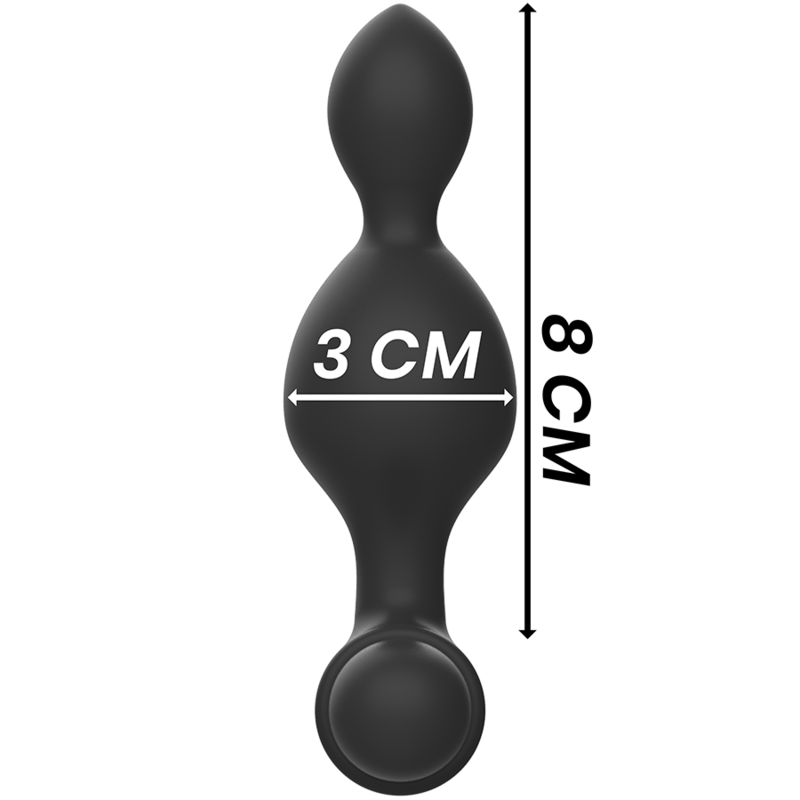 BLACK&amp;SILVER - TUCKER SMALL SILICONE ANAL PLUG REMOTE CONTROL