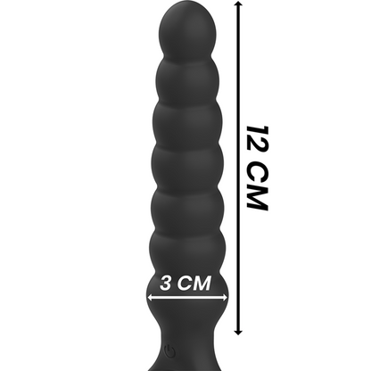 BLACK&amp;SILVER - BOB POWERFUL SILICONE ANAL DILATOR