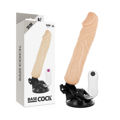 BASECOCK - REALISTIC VIBRATOR NATURAL REMOTE CONTROL 20 CM -OR- 4 CM