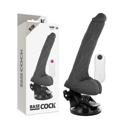 BASECOCK - REALISTIC VIBRATOR NATURAL REMOTE CONTROL 19 CM -O- 4 CM