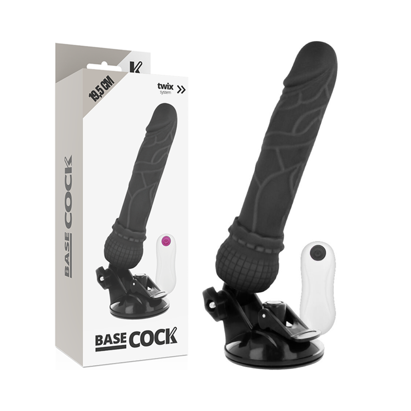 BASECOCK - VIBRADOR REALISTICO CONTROL REMOTO NATURAL 19.5 CM -O- 4 CM