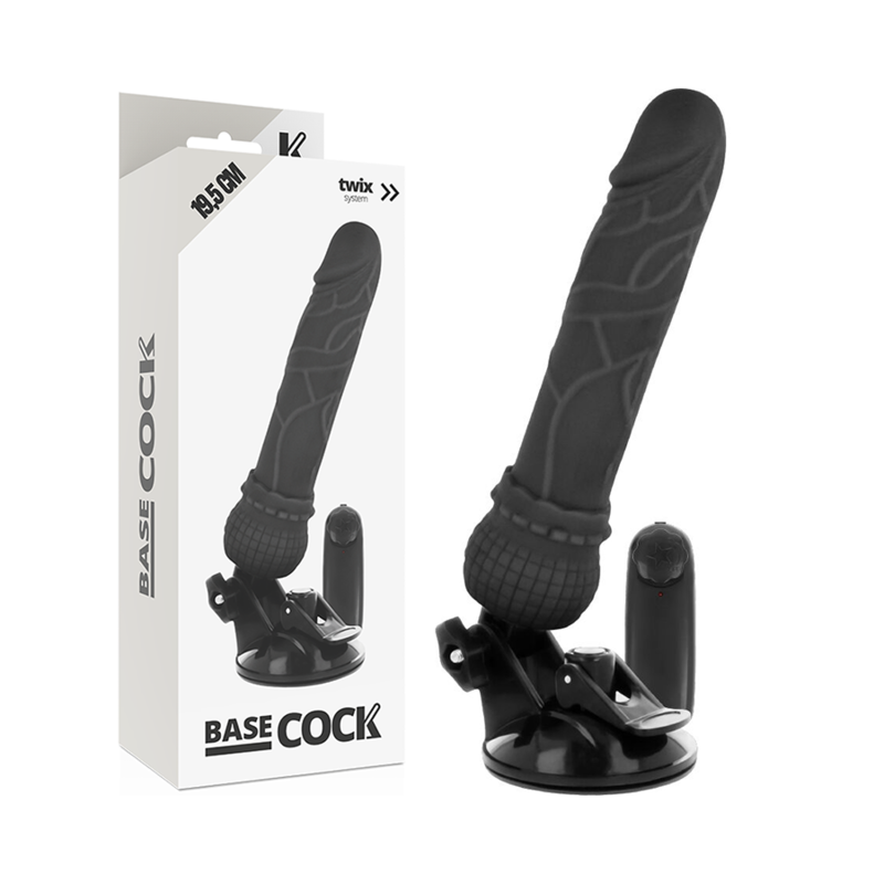 BASECOCK - REALISTIC VIBRATOR NATURAL REMOTE CONTROL 19.5 CM -O- 4 CM