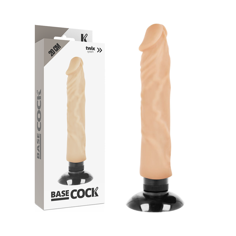 BASECOCK - REALISTIC VIBRATOR 2-1 NATURAL 20 CM -O- 4 CM