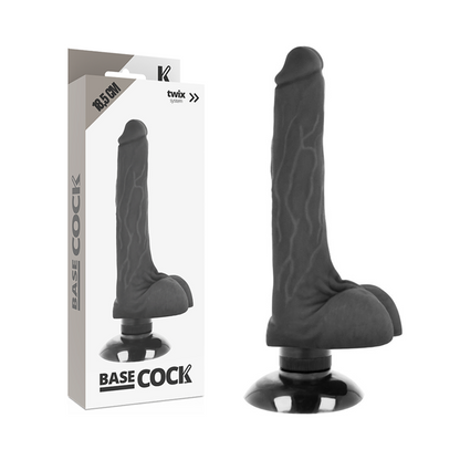 BASECOCK - REALISTIC VIBRATOR 2-1 NATURAL 18.5 CM -O- 4 CM