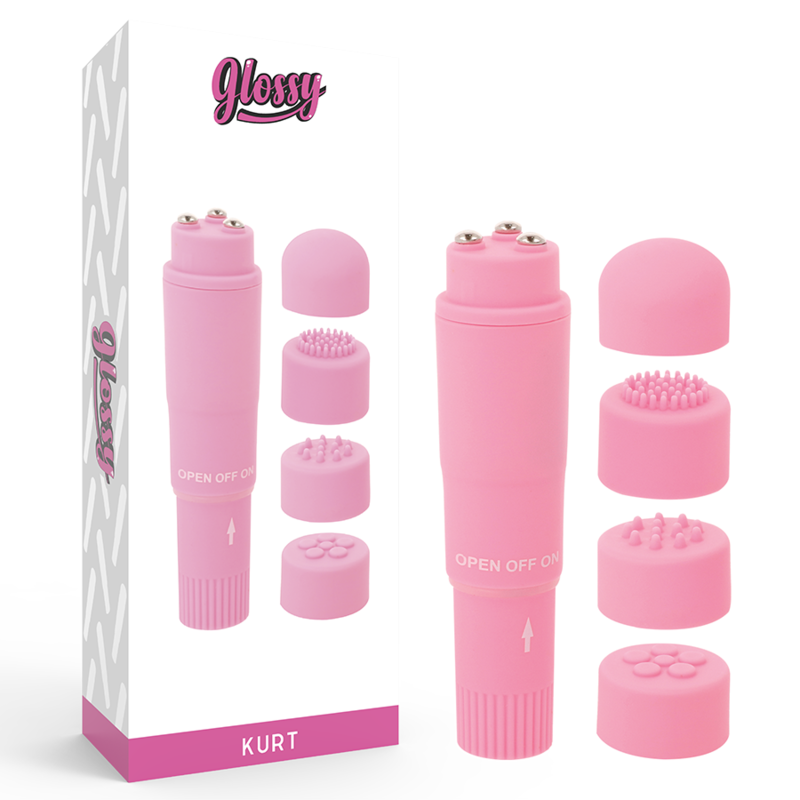 GLOSSY - POCKET KURT MASSAGER PINK