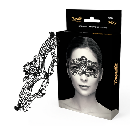 COQUETTE CHIC DESIRE - FINE BLACK LACE EYE MASK