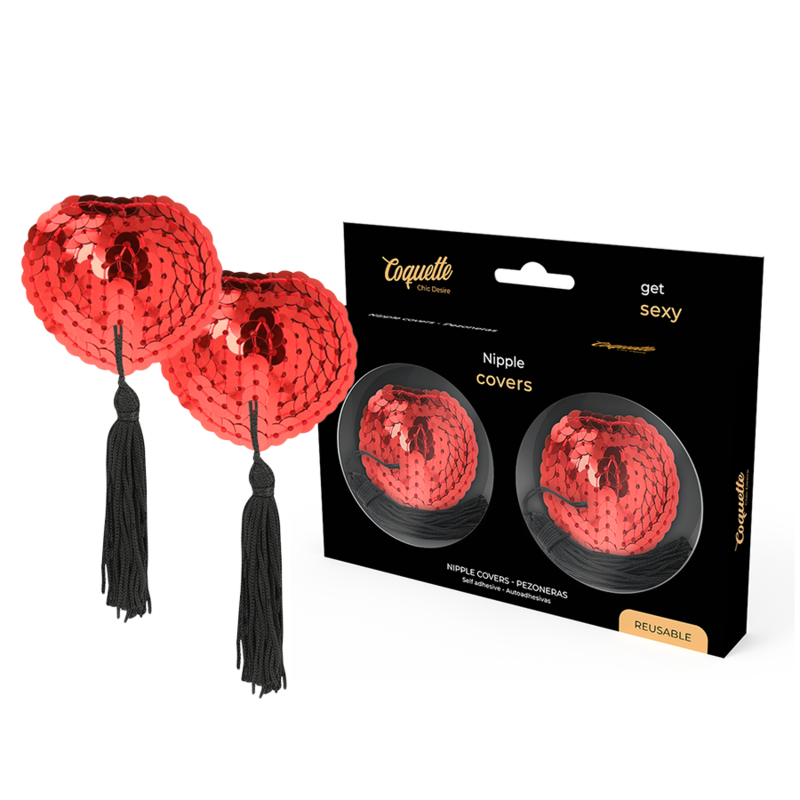 COQUETTE CHIC DESIRE - RED NIPPLE COVERS