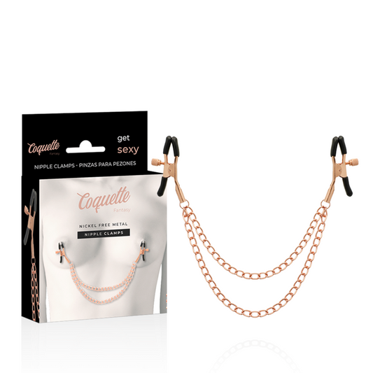 COQUETTE CHIC DESIRE - FANTASY METAL NIPPLE CLAMPS WITH CHAIN