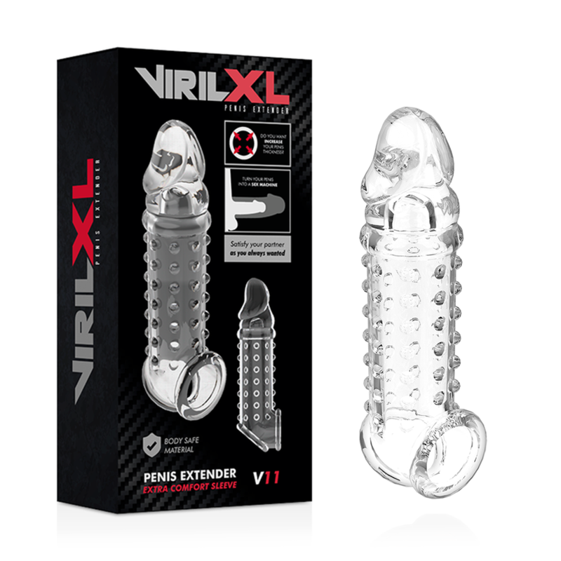 VIRILXL - PENIS EXTENSION AND SLEEVE V11 TRANSPARENT