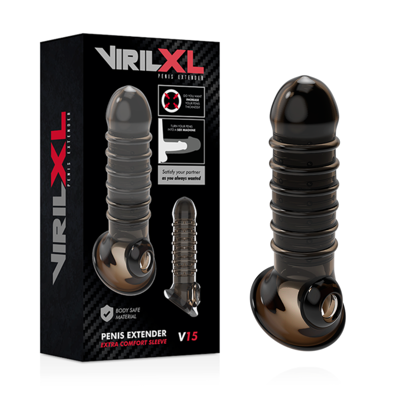 VIRILXL - PENIS EXTENSION AND SLEEVE V15 BLACK