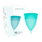 STERCUP - FDA SILICONE AQUAMARINE MENSTRUAL CUP - SIZE L