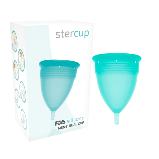 STERCUP - FDA SILICONE AQUAMARINE MENSTRUAL CUP - SIZE S