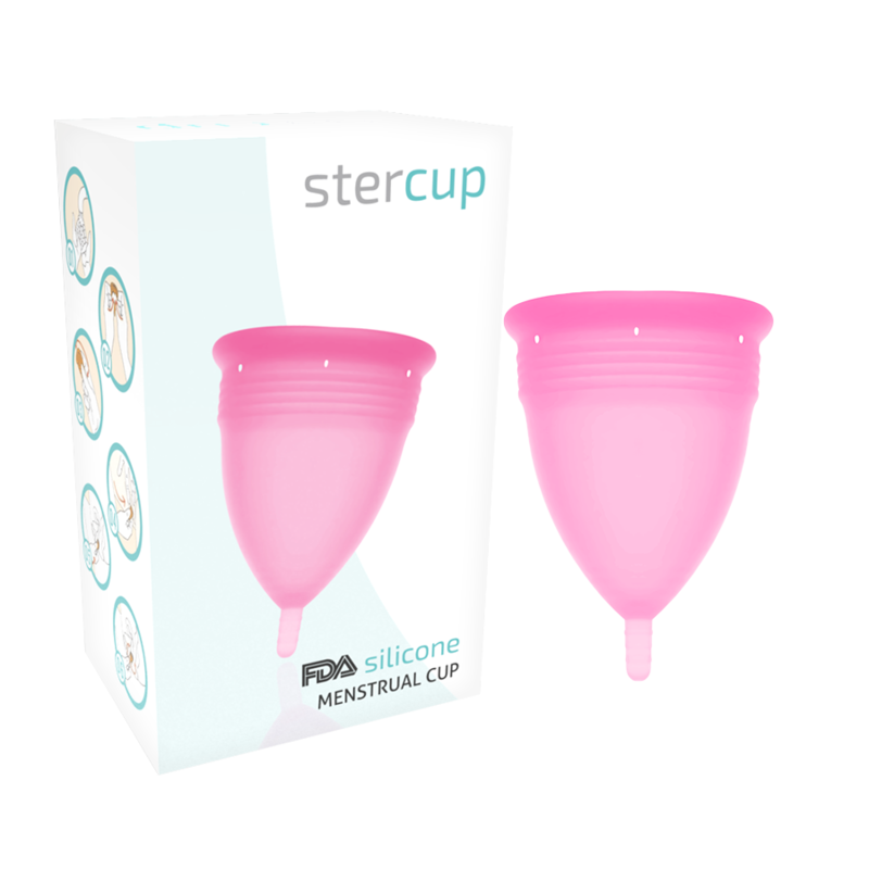 STERCUP - COPA MENSTRUAL FDA SILICONA ROSA - TALLA S