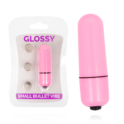 GLOSSY - SMALL VIBRATING BULLET HOT PINK