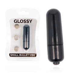 GLOSSY - SMALL BLACK VIBRATING BULLET