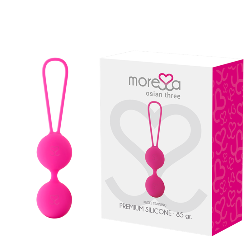 MORESSA - OSIAN THREE ENTRENAMIENTO SUELO PELVICO 85 gr PREMIUM SILICONA ROSA