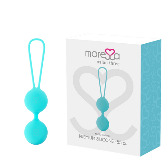 MORESSA - OSIAN THREE PELVIC FLOOR TRAINING 85 gr PREMIUM SILICONE TURQUOISE