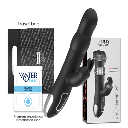 BRILLY GLAM - MOEBIUS RABBIT VIBRATOR &amp; ROTATOR COMPATIBLE WITH WATCHME WIRELESS TECHNOLOGY