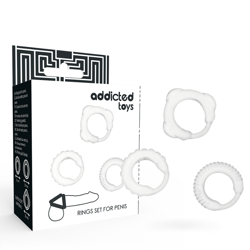 ADDICTED TOYS - SET 3 CLEAR PENIS RINGS