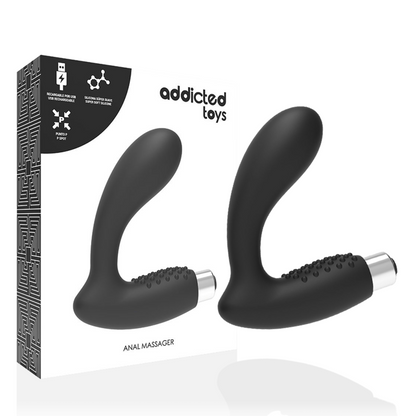 ADDICTED TOYS - RECHARGEABLE PROSTTIC VIBRATOR MODEL 5 - BLACK