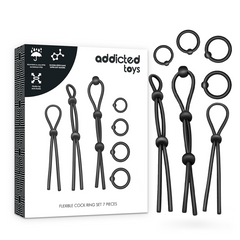 ADDICTED TOYS - KIT OF 7 FLEXIBLE SILICONE RINGS