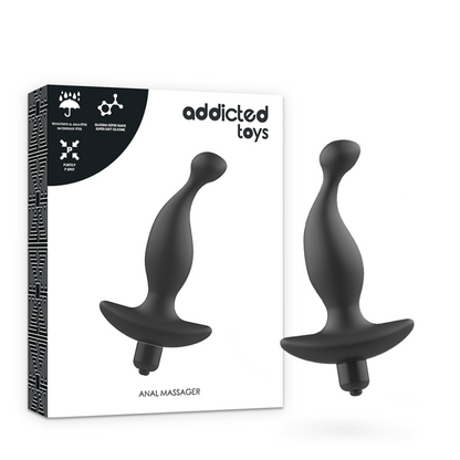 ADDICTED TOYS - BLACK VIBRATING ANAL MASSAGER MODEL 1