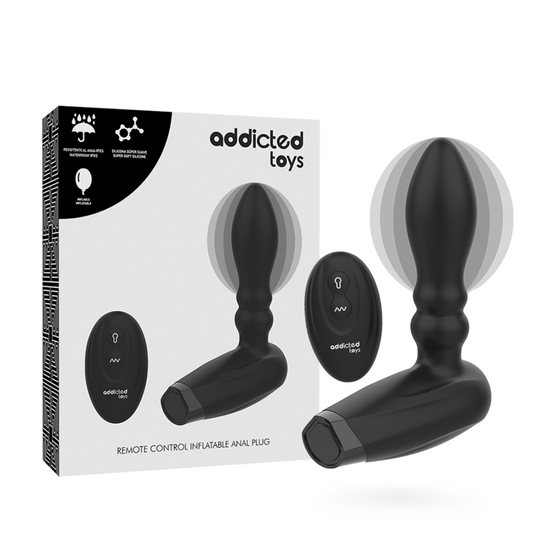 ADDICTED TOYS - REMOTE CONTROL INFLATABLE PLUG 10 VIBRATION MODES